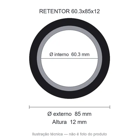 Retentor Agrícola 60,3 mm x 85 mm x 12 mm - 60,3x85x12 00371 B