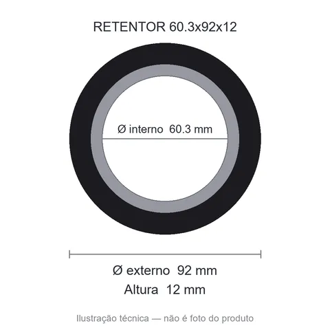 Retentor 60,3 mm x 92 mm x 12 mm SAV 60,30x92x12 7564