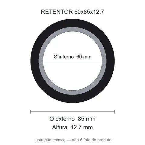 Retentor 60 mm x 85 mm x 12,7 mm - 60x85x12,7 1194