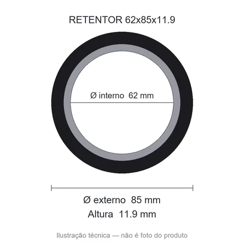 Retentor 62 mm x 85 mm x 11,9 mm SAV 62x85x11,9 B 00805