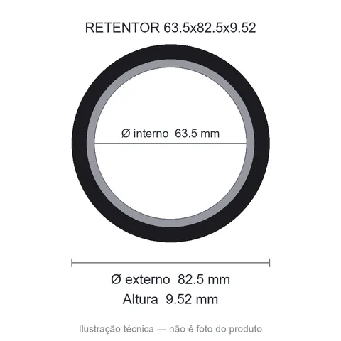 Retentor 63,5 mm x 82,5 mm x 9,52 mm SAV 63,5x82,5x9,52 10157