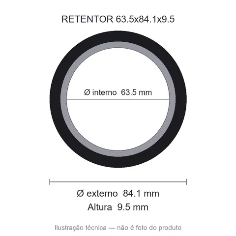 Retentor 63,5 mm x 84,1 mm x 9,5 mm SAV 63,5x84,1x9,5 6892