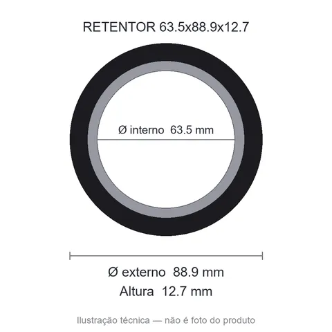 Retentor 63,5 mm x 88,9 mm x 12,7 mm ARCA 63,50x88,90x12,70 BAG