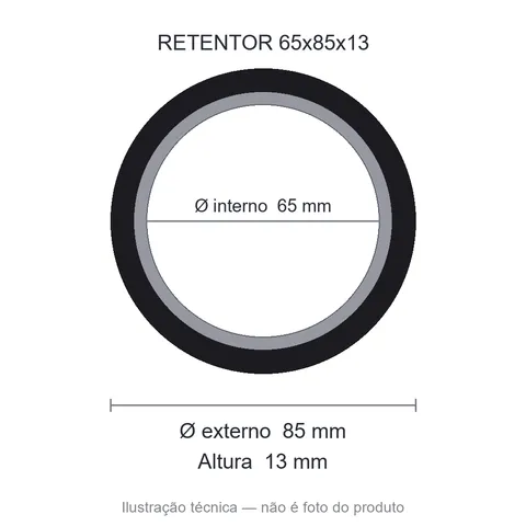 Retentor 65 mm x 85 mm x 13 mm ZSG 65x85x13 BRG