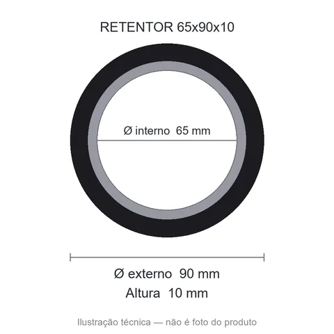 Retentor 65 mm x 90 mm x 10 mm SAV 65x90x10 NBR- 5279