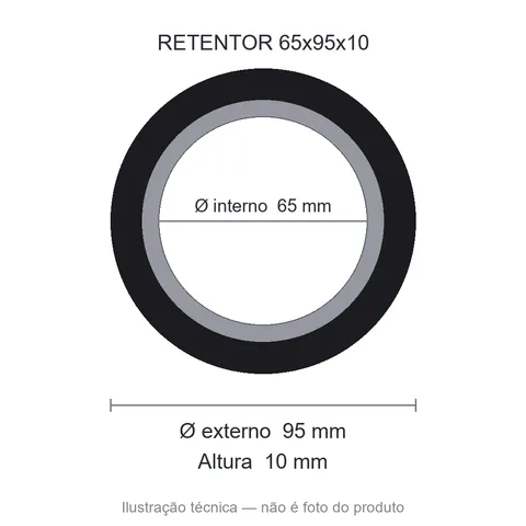 Retentor 65 mm x 95 mm x 10 mm ZSG 65x95x10 BRG 44560
