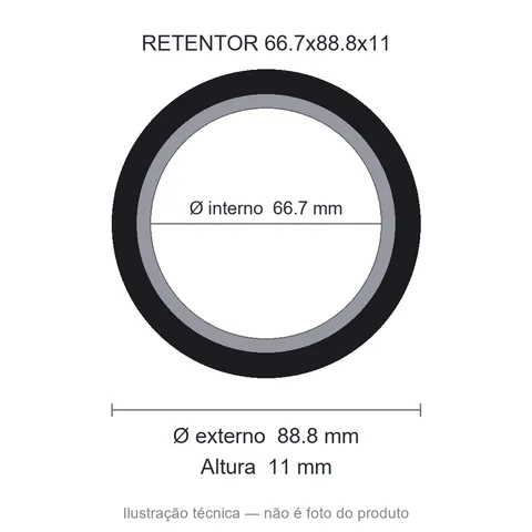 Retentor 66,7 mm x 88,8 mm x 11 mm SAV 66,70x88,80x11/12,5 02511 METAL/VITON