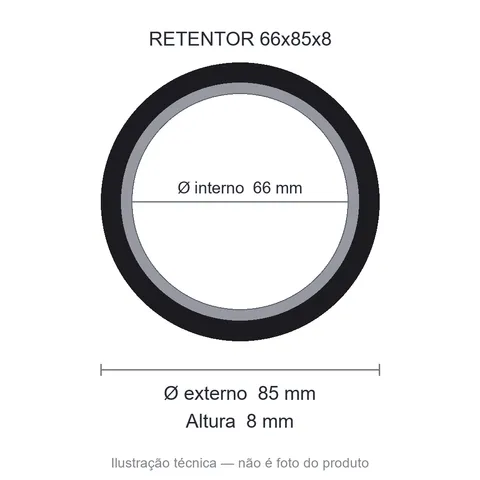 Retentor 66 mm x 85 mm x 8 mm SAV 66x85x8/10 10596