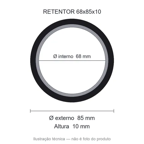 Retentor 68 mm x 85 mm x 10 mm - 68x85x10 10270