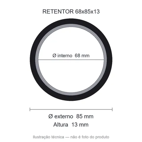 Retentor 68 mm x 85 mm x 13 mm ZSG 68x85x13 BRG