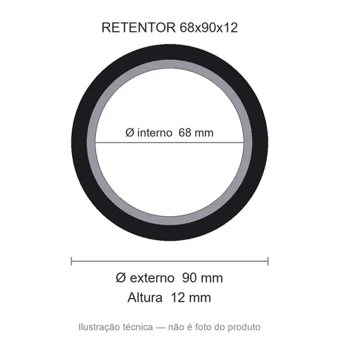 Retentor 68 mm x 90 mm x 12 mm ZSG 68x90x12
