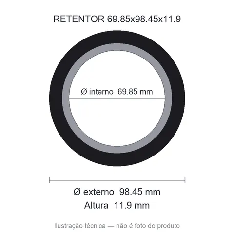 Retentor 69,85 mm x 98,45 mm x 11,9 mm SAV 69,85x98,45x11,90 6020