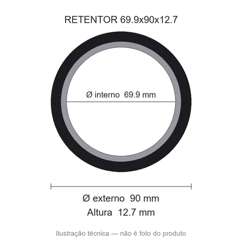 Retentor 69,9 mm x 90 mm x 12,7 mm SAV 69,9x90x12,7 7906