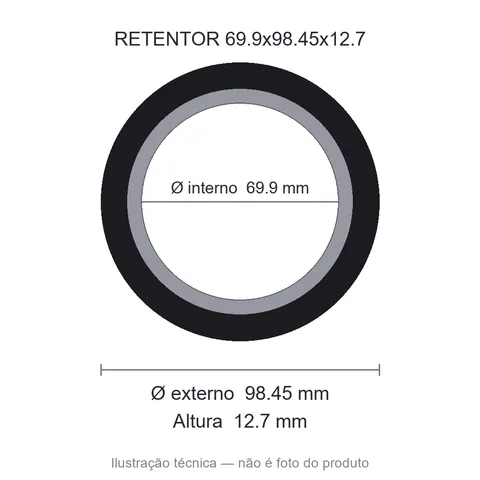 Retentor 69,9 mm x 98,45 mm x 12,7 mm SAV 69,90x98,45x12,70 10234