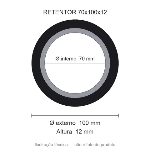 Retentor 70 mm x 100 mm x 12 mm SAV 70x100x12 6976
