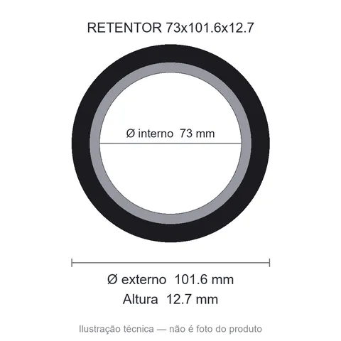 Retentor 73 mm x 101,6 mm x 12,7 mm - 73x101,6x12,7 00116 B