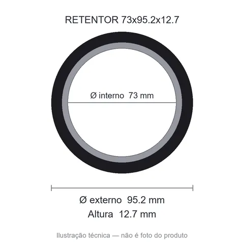 Retentor Agrícola 73 mm x 95,2 mm x 12,7 mm SAV 73x95,20x12,70 BG- 00098