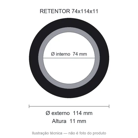 Retentor Agrícola 74 mm x 114 mm x 11 mm - 00573 B 74x114x11