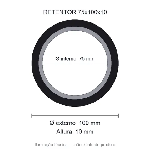 Retentor 75 mm x 100 mm x 10 mm SKF 75x100x10 HMSA10 RG SKF