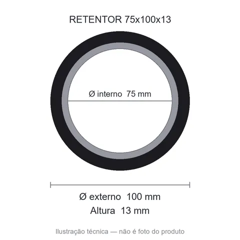 Retentor 75 mm x 100 mm x 13 mm SAV 75x100x13 B 7597