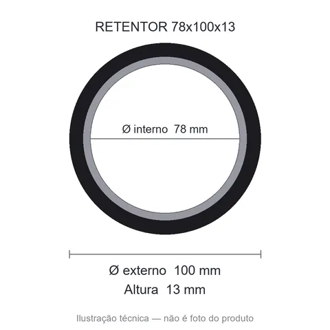 Retentor 78 mm x 100 mm x 13 mm SAV 78x100x13 Silicone(mvq)- 10008
