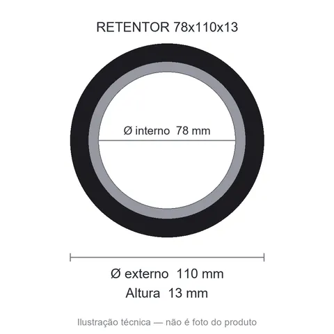 Retentor 78 mm x 110 mm x 13 mm ZSG 78x110x13 BRG