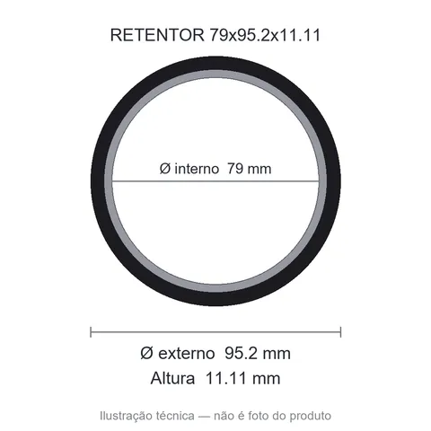Retentor 79 mm x 95,2 mm x 11,11 mm SAV 79x95,2x11,11 6936