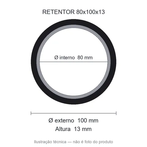Retentor 80 mm x 100 mm x 13 mm SAV 80x100x13 6933