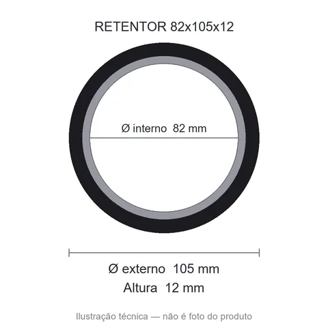 Retentor Agrícola 82 mm x 105 mm x 12 mm - 82x105x12 01945