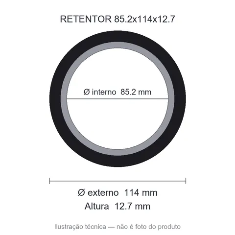 Retentor 85,2 mm x 114 mm x 12,7 mm SAV 85,20x114x12,70 7306