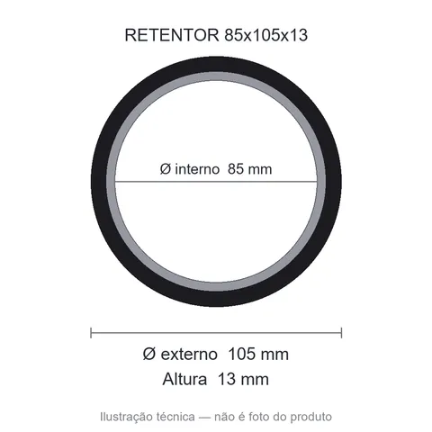 Retentor 85 mm x 105 mm x 13 mm ZSG 85x105x13 BRG 44578