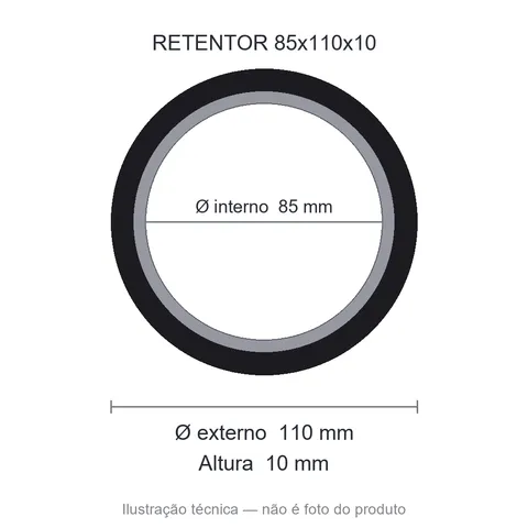 Retentor 85 mm x 110 mm x 10 mm TECH 85x110x10 BRG
