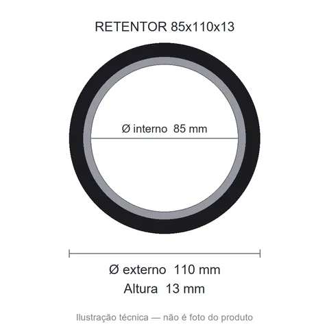 Retentor 85 mm x 110 mm x 13 mm SAV 85x110x13 NBR 5394