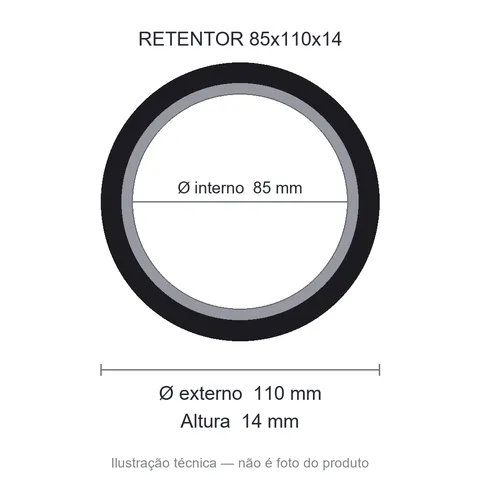 Retentor 85 mm x 110 mm x 14 mm - 85x110x14 00618 BAG