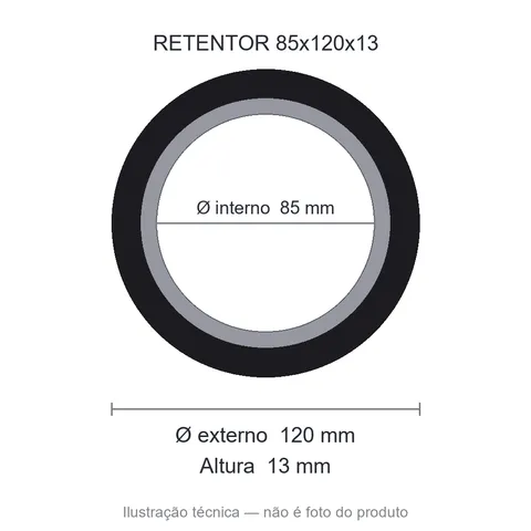 Retentor 85 mm x 120 mm x 13 mm ZSG 85x120x13 BRG 44678
