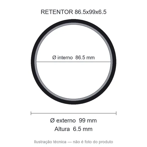 Retentor 86,5 mm x 99 mm x 6,5 mm SAV 86,5x99x6,5x9 BA 10117