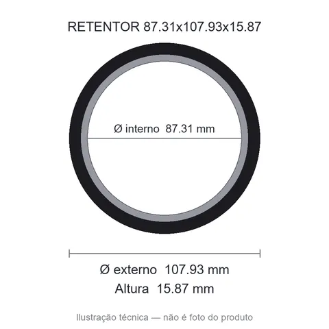 Retentor 87,31 mm x 107,93 mm x 15,87 mm SAV 87,31x107,93x15,87 5739