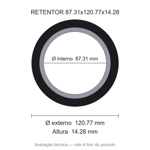 Retentor 87,31 mm x 120,77 mm x 14,28 mm SAV 87,31x120,77x14,28 B