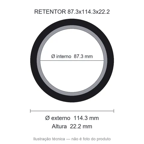 Retentor 87,3 mm x 114,3 mm x 22,2 mm - 87,30x114,30x22,20 1791 BF