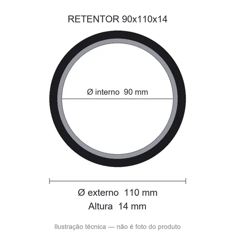 Retentor 90 mm x 110 mm x 14 mm SAV 90x110x14 BAG- 7728