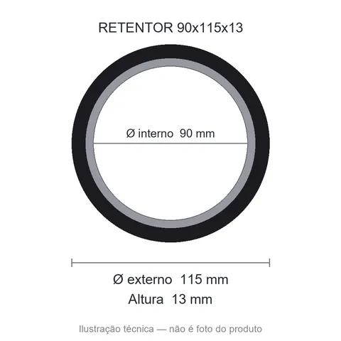 Retentor 90 mm x 115 mm x 13 mm ZSG 90x115x13 BRG 44493