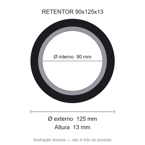 Retentor 90 mm x 125 mm x 13 mm ZSG 90x125x13