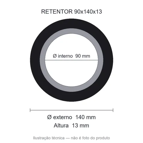 Retentor 90 mm x 140 mm x 13 mm ZSG 90x140x13 BRG 44787