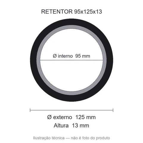 Retentor 95 mm x 125 mm x 13 mm SAV 95x125x13 B- 5467