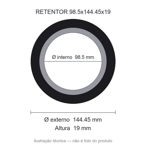 Retentor 98,5 mm x 144,45 mm x 19 mm SAV 98,5x144,45x19 B- 7559