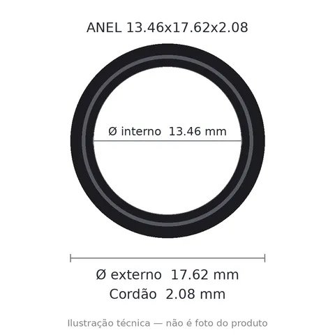 Anel 3907 13,46x17,62x2,08