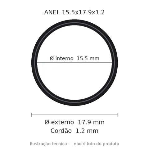 Anel 7003 15,5x17,9x1,2