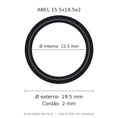 Anel 7436 15,5x19,5x2