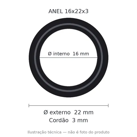 Anel 7605 16x22x3