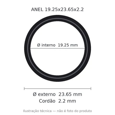 Anel 7432 19,25x23,65x2,2